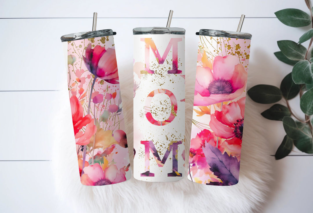 20oz MOM Pink & Purple Tumbler