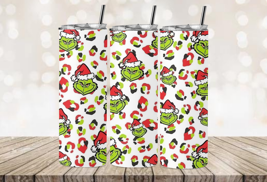 20oz Grinch Geparden-Druckbecher