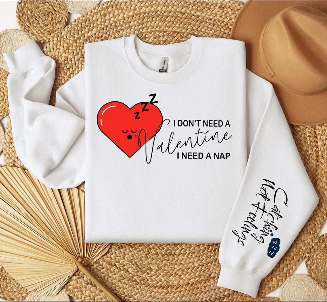 Ich brauche keinen Valentinstag-Rundhalsausschnitt