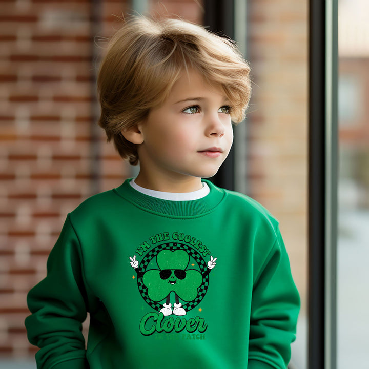 I'm The Coolest Clover In The Pack Green Youth Crewneck