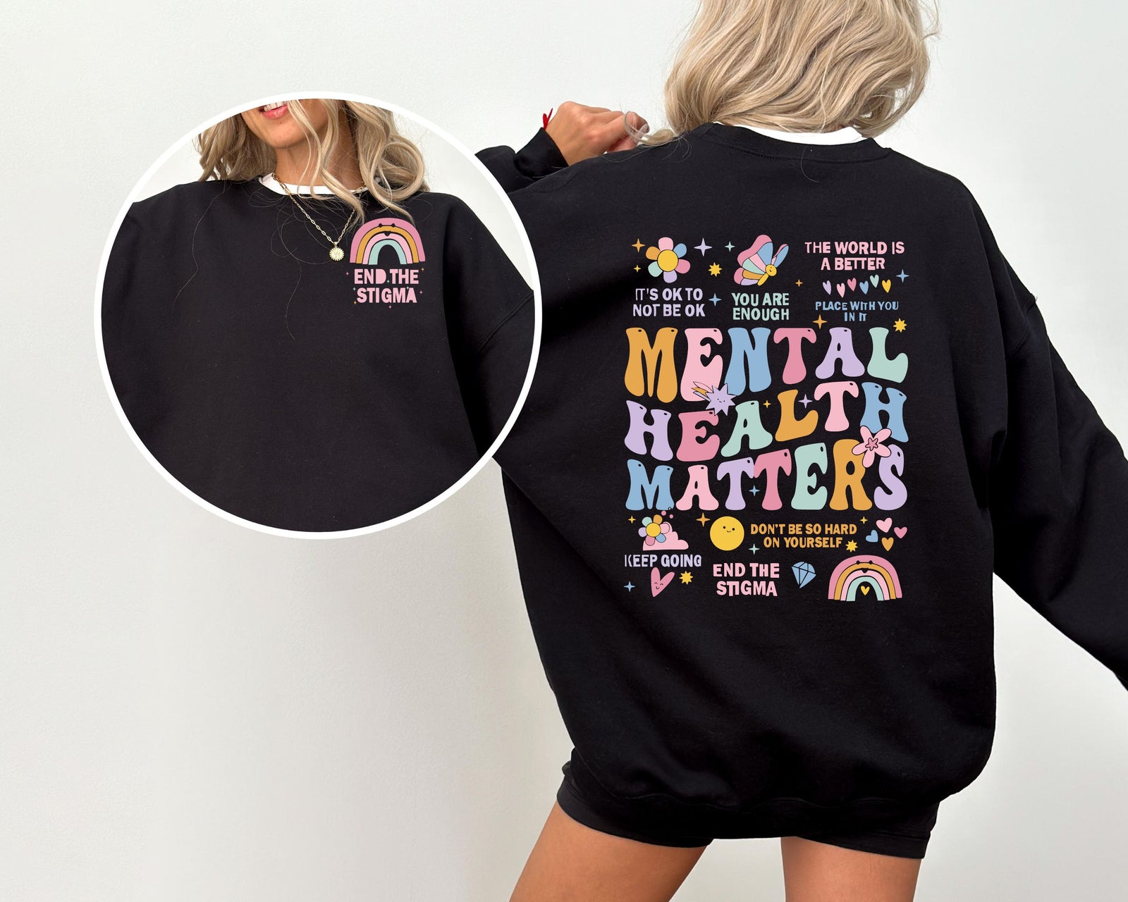 Beenden Sie das Stigma Mental Health Matters Rundhalsausschnitt