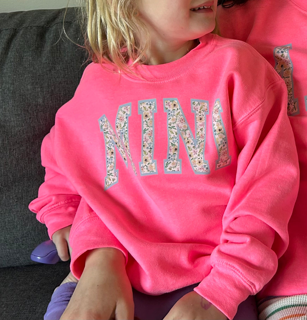 Mini Floral Youth Crewneck